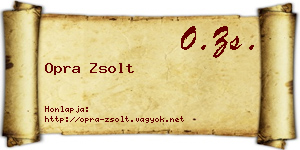 Opra Zsolt névjegykártya